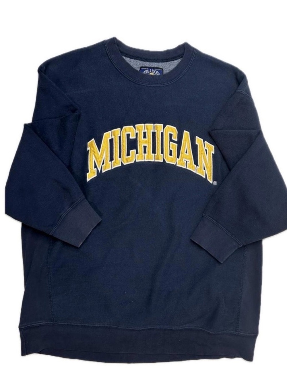 Steve & Barry's Navy Sweatshirt with Yellow Crest Label